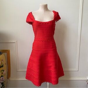 Herve Leger Poppy Alana A Line Mini